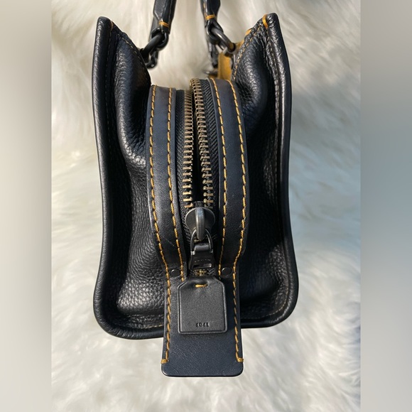 COACH 1941 Black Pebble Leather Rogue 25 Style #54536 - Picture 13 of 16